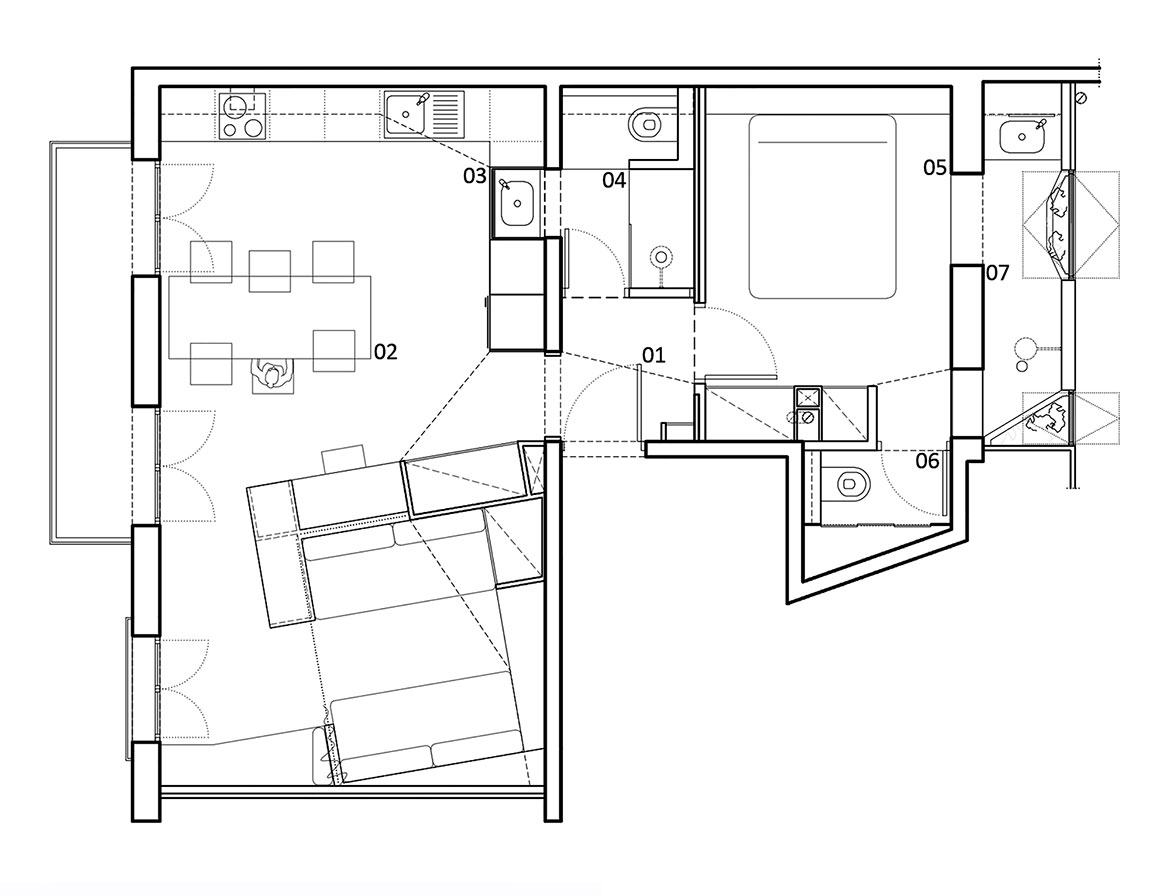 plan-1 Apartament cu 2 camere, Botanica, lângă parc